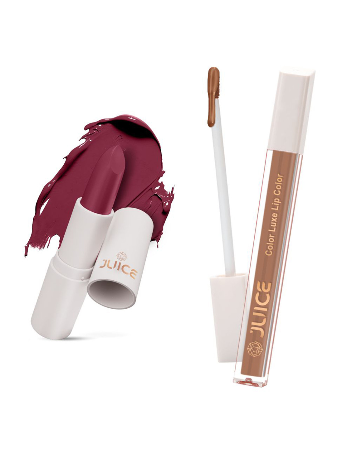 

JUICE Set of Color Luxe Lip Color 2.5ml & Kiss Sensation Lipstick 4g - Shade M08 & M18, Pink