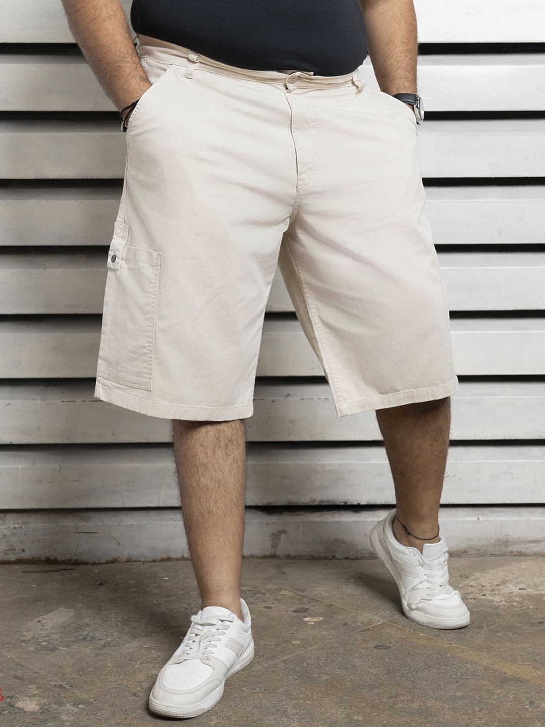 

Freeform by High Star Men High-Rise Cargo Shorts, Beige