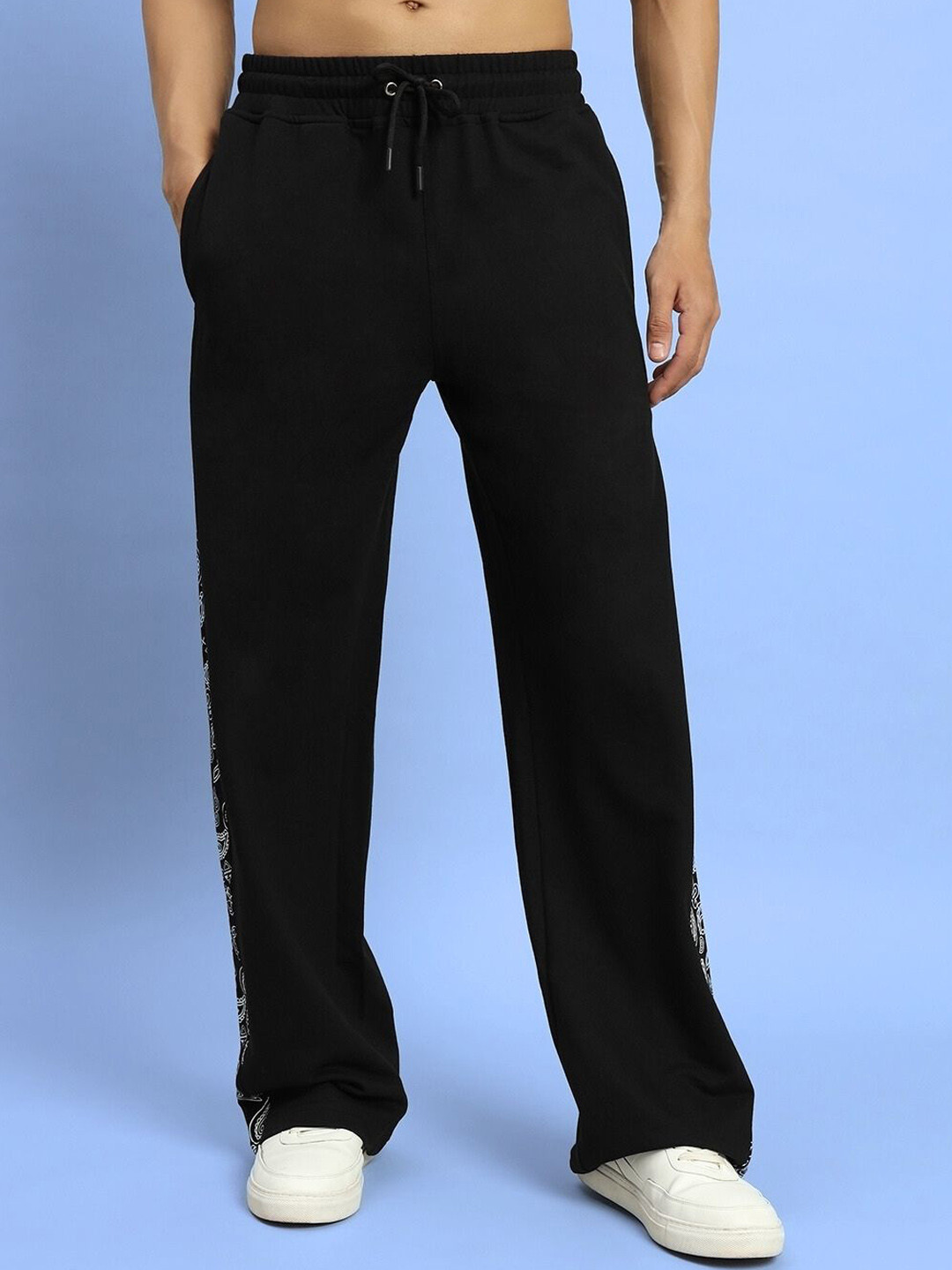 

WEARDUDS Ethnic Motifs Men Printed Relaxed-Fit Joggers, Black
