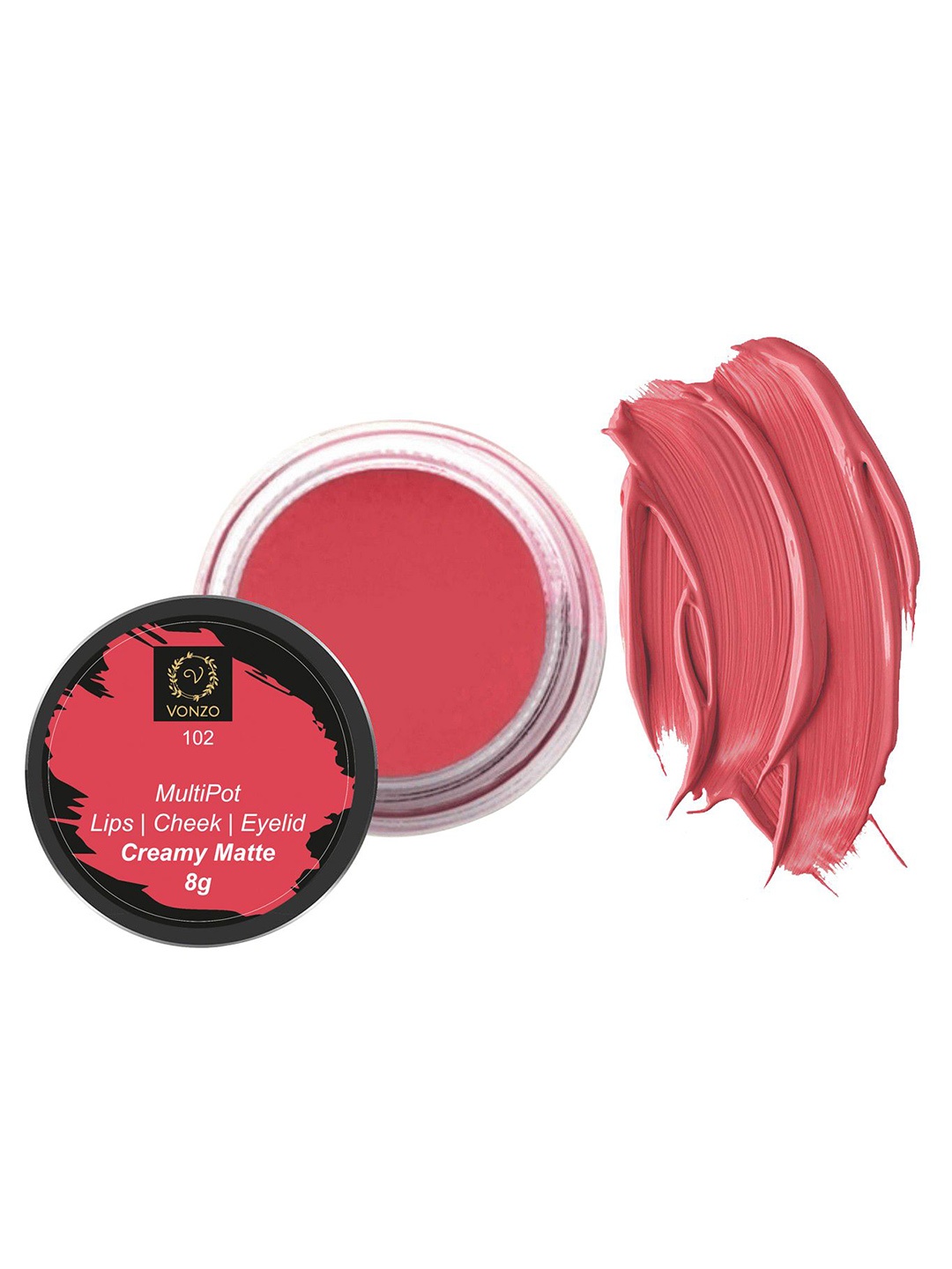 

VONZO Be the Change MultiPot Cream Matte Lip cheek & Eyelids Tint-8g - 102, Pink