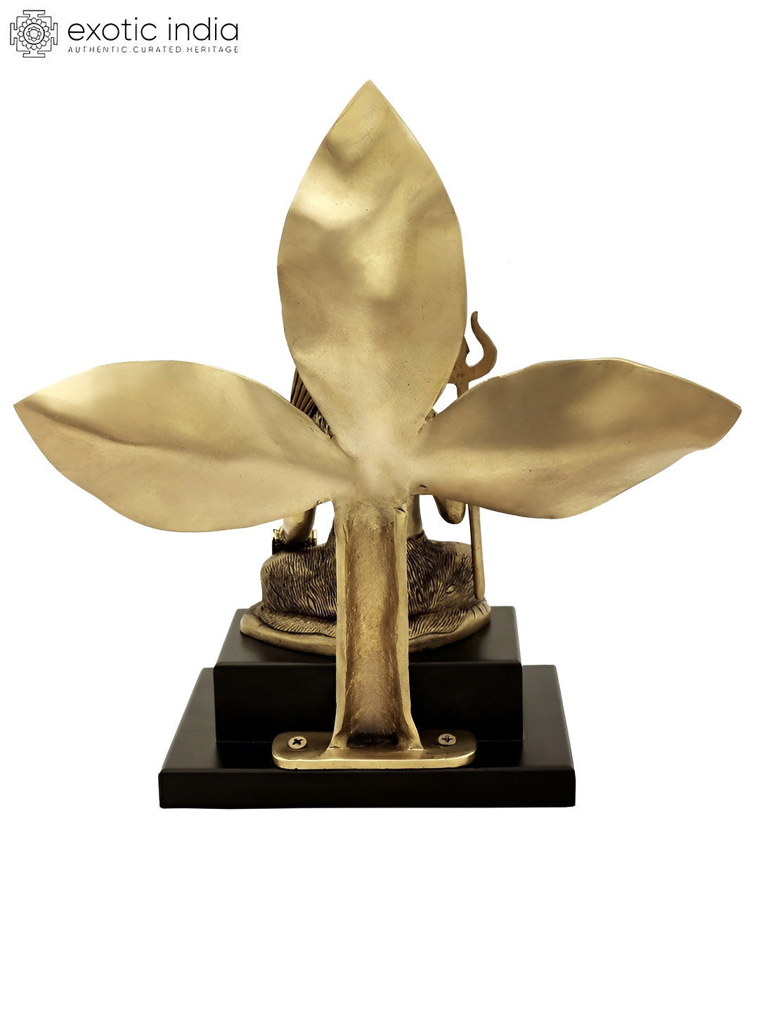 

Exotic India Gold Toned & Black Religious Brass Idol Showpiece