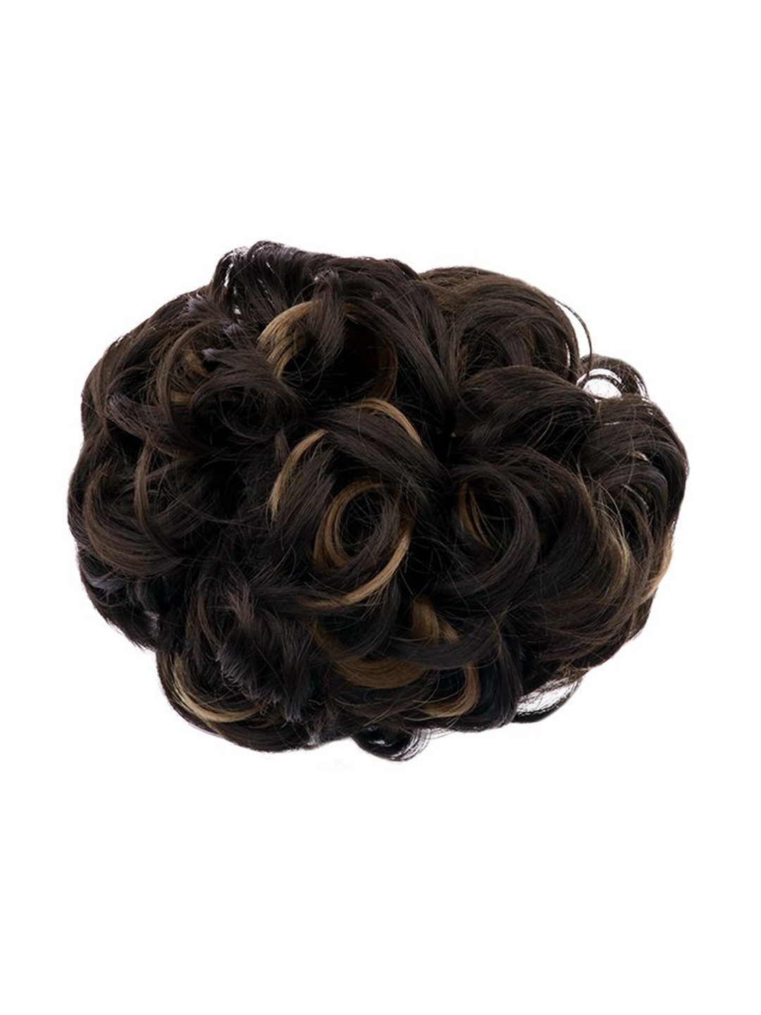 

Streak Street Messy Bun Hair Extension - Dark Brown With Golden Highlights, Gold