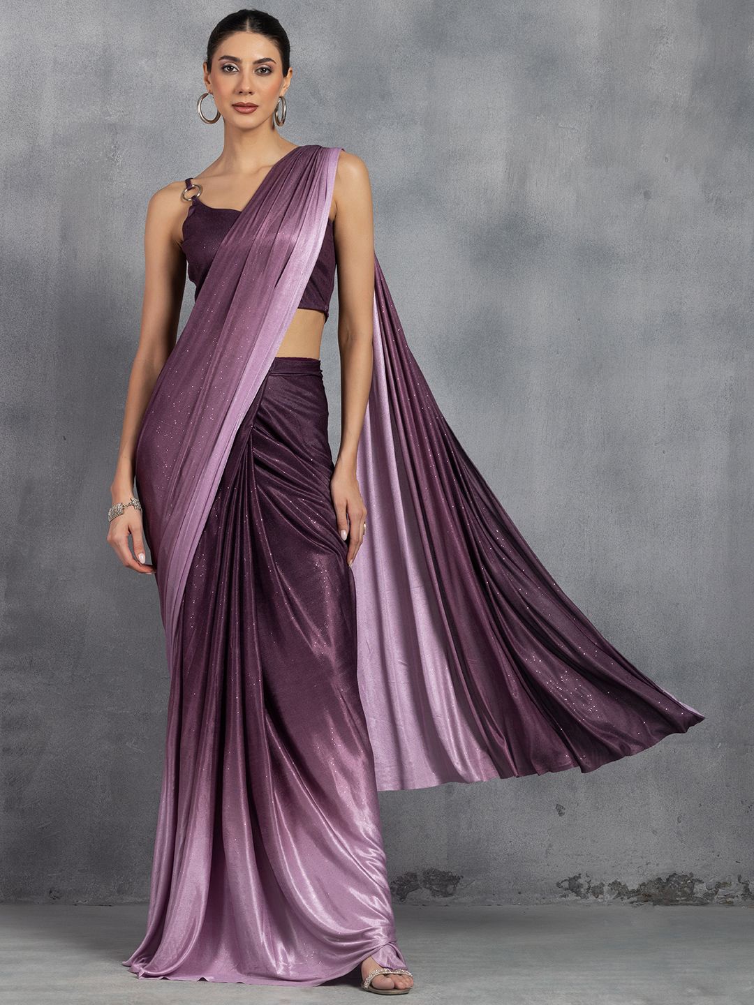 

Rang by Indya Ombre Ready to Wear Saree, Purple