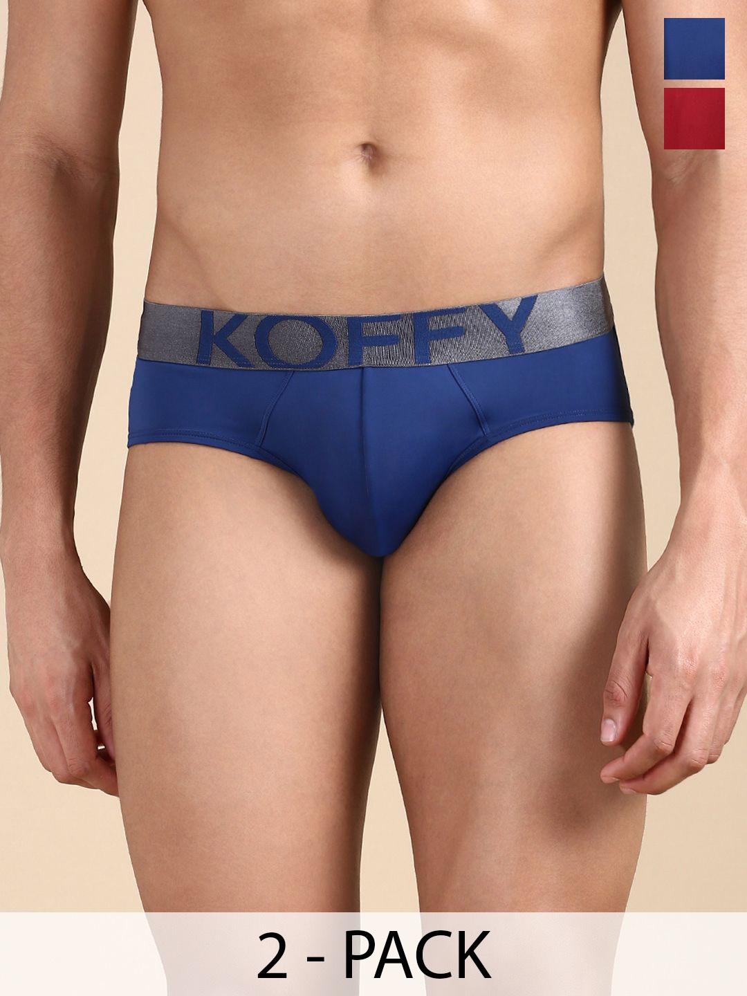 

KOFFY Pack Of 2 Bikini Briefs KOFFY_KI51_AFBU_MRN_2PC, Blue