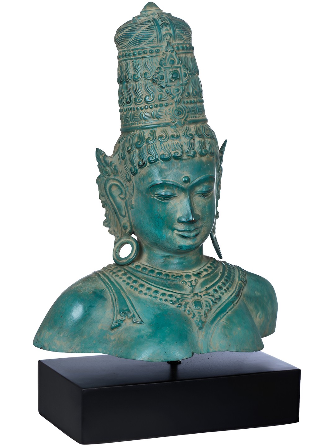 

Exotic India Sea Green & Black Religious Idol Showpiece