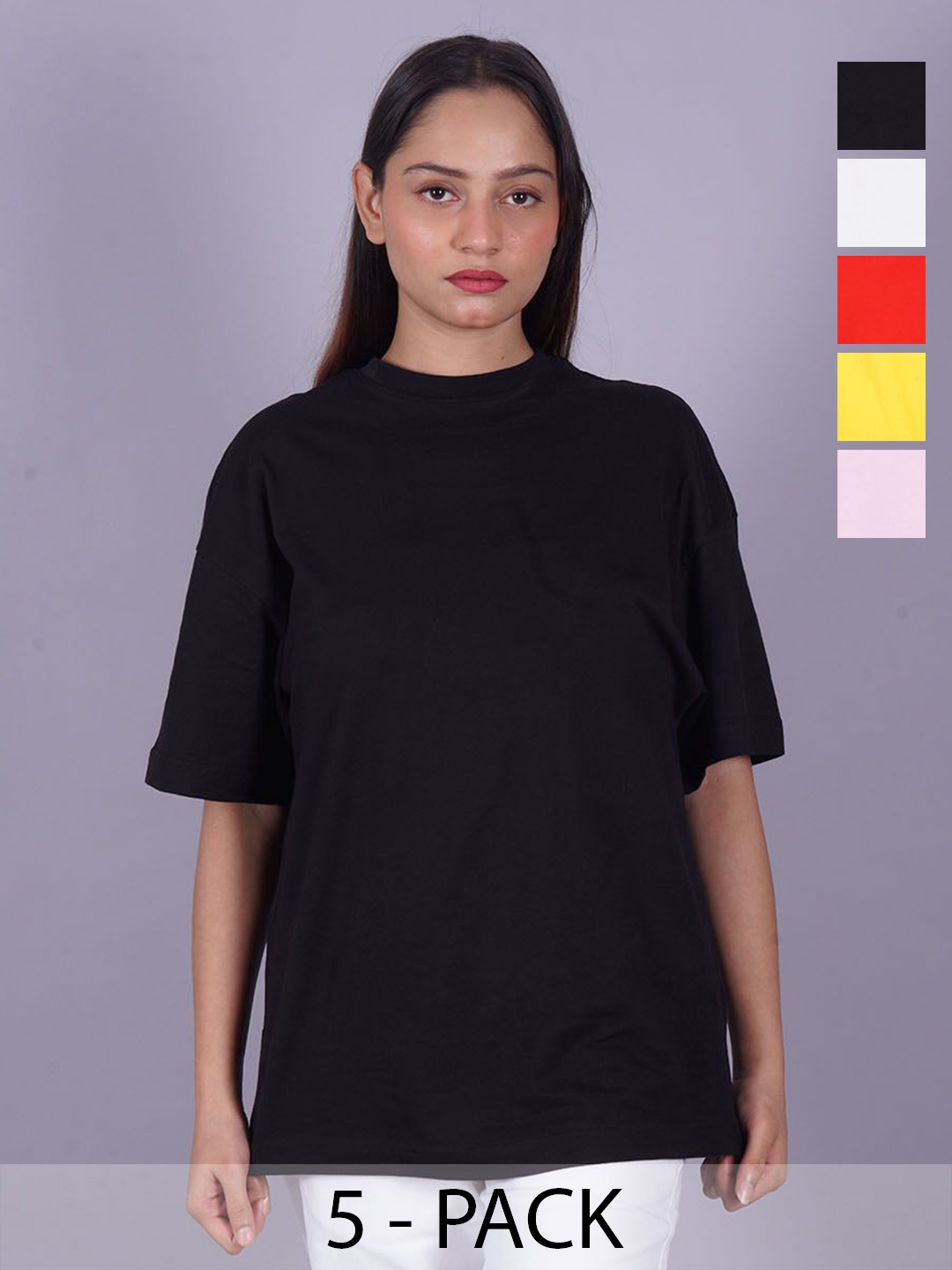 

VYVE Women 5 Drop-Shoulder Sleeves Pockets T-shirt, Multi