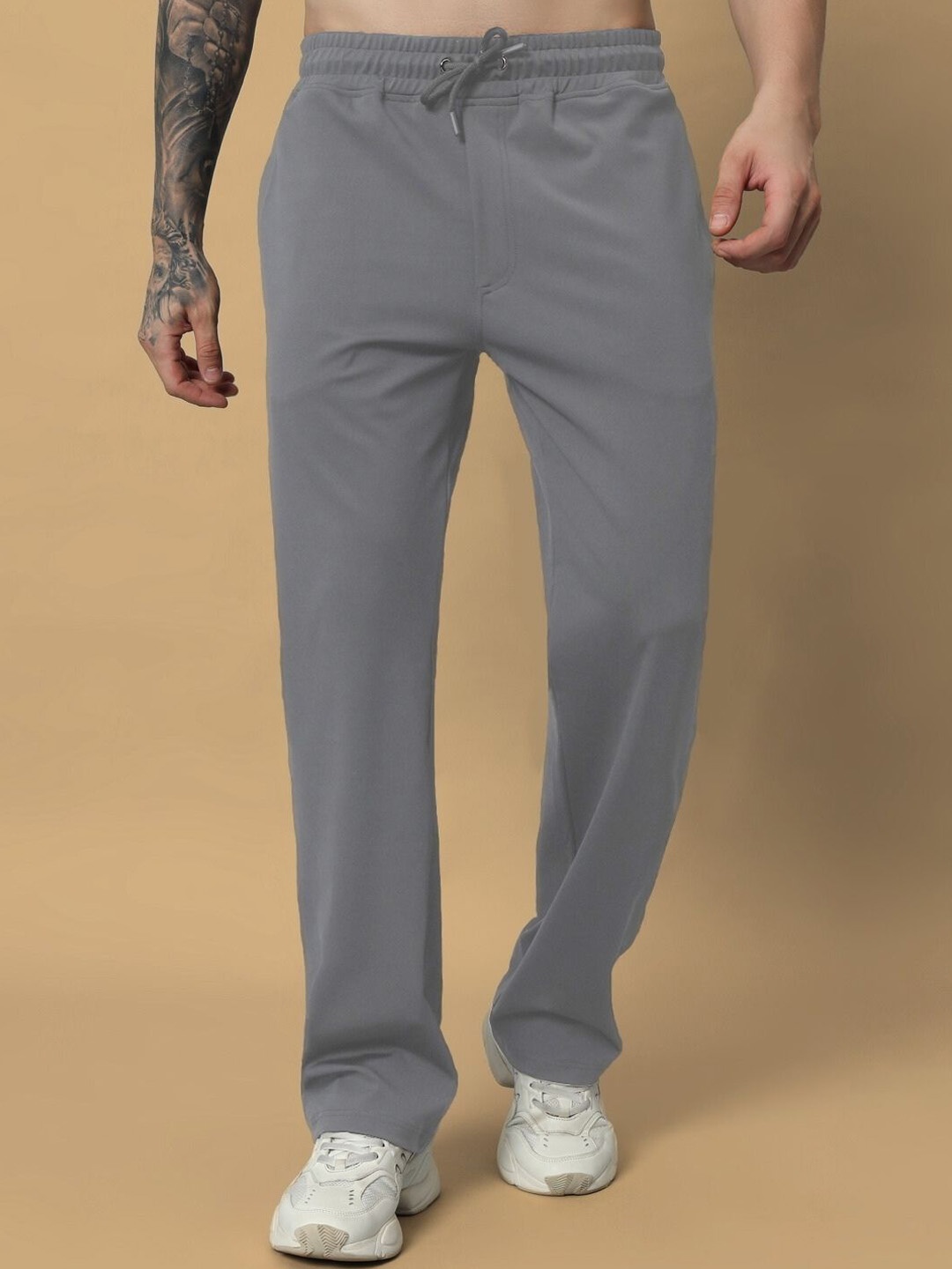 

WEARDUDS Solid Men Relaxed-Fit Joggers, Grey
