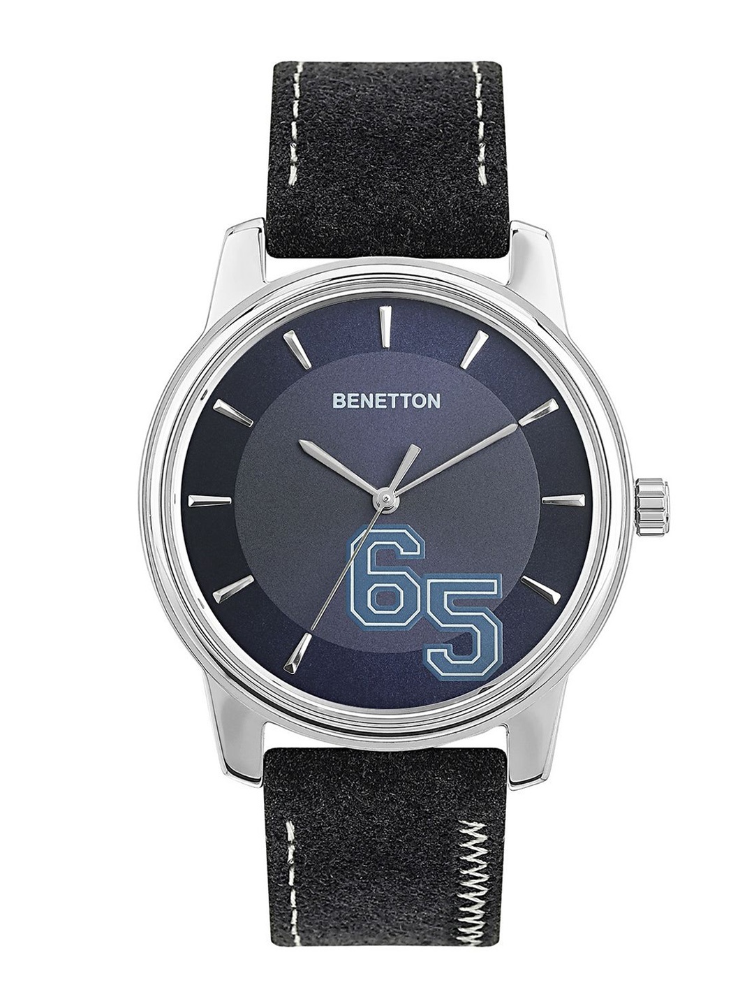 

United Colors of Benetton Men Brass Dial & Leather Straps Analogue Watch UWUCG2001, Blue