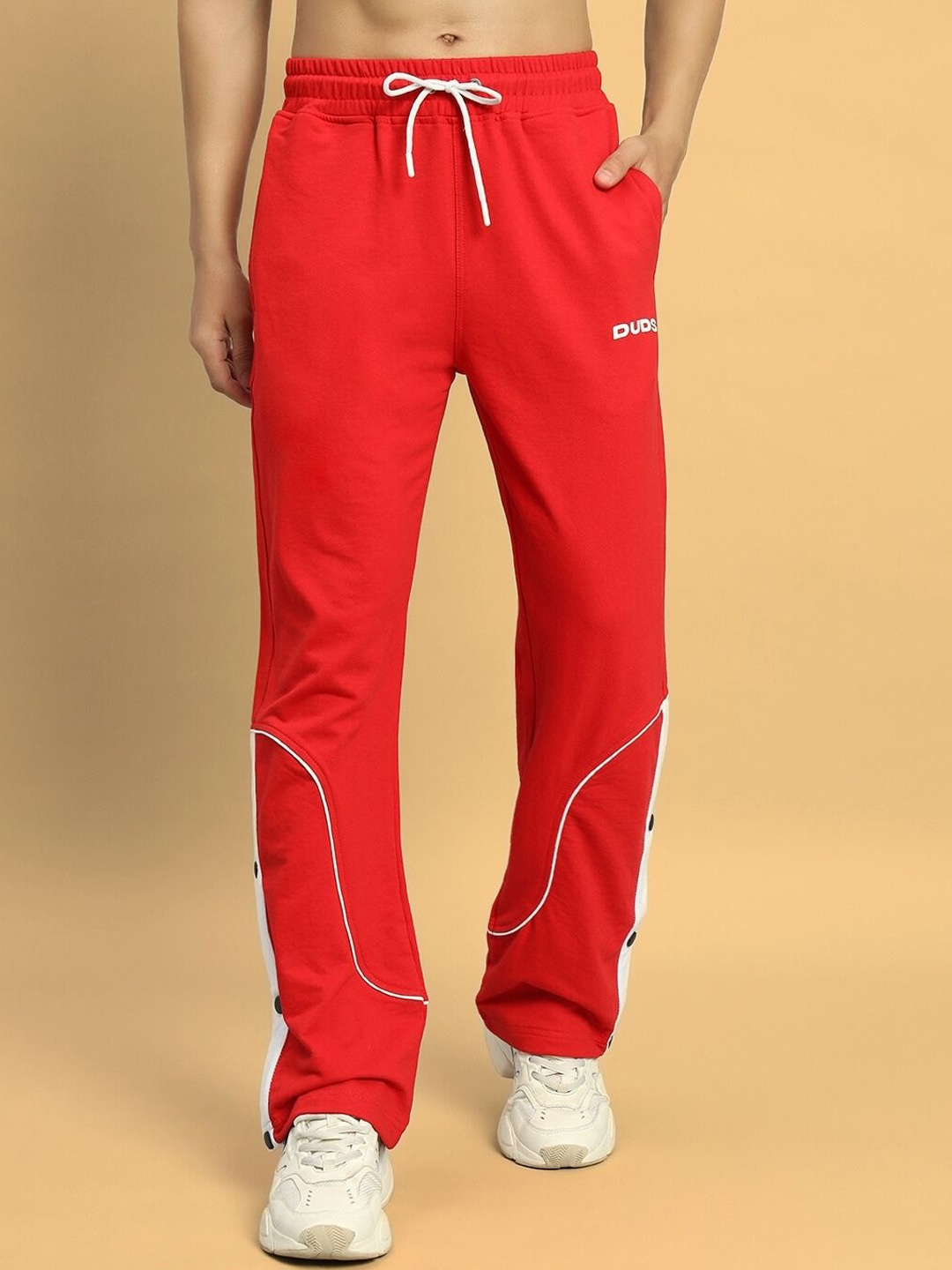 

WEARDUDS Self Design Men Relaxed-Fit Joggers, Red