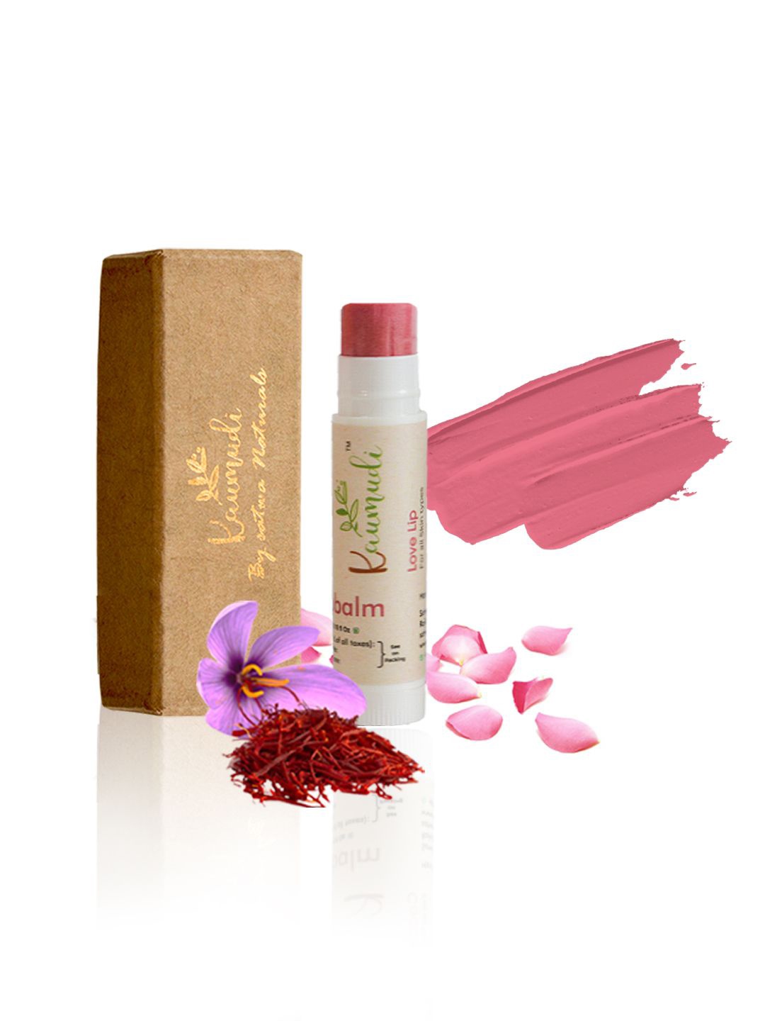 

kaumudi Handmade 3 in1 Lip Balm with Shea Butter 4.5 g - Love Lip, Pink