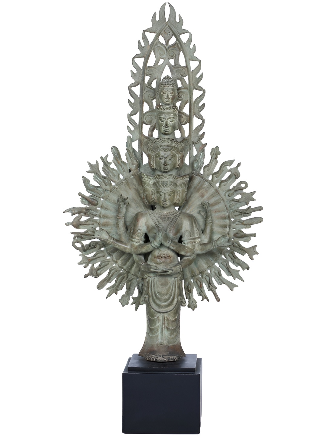 

Exotic India Grey & Black Religious Tibetan Buddhist Deity Idol Showpiece