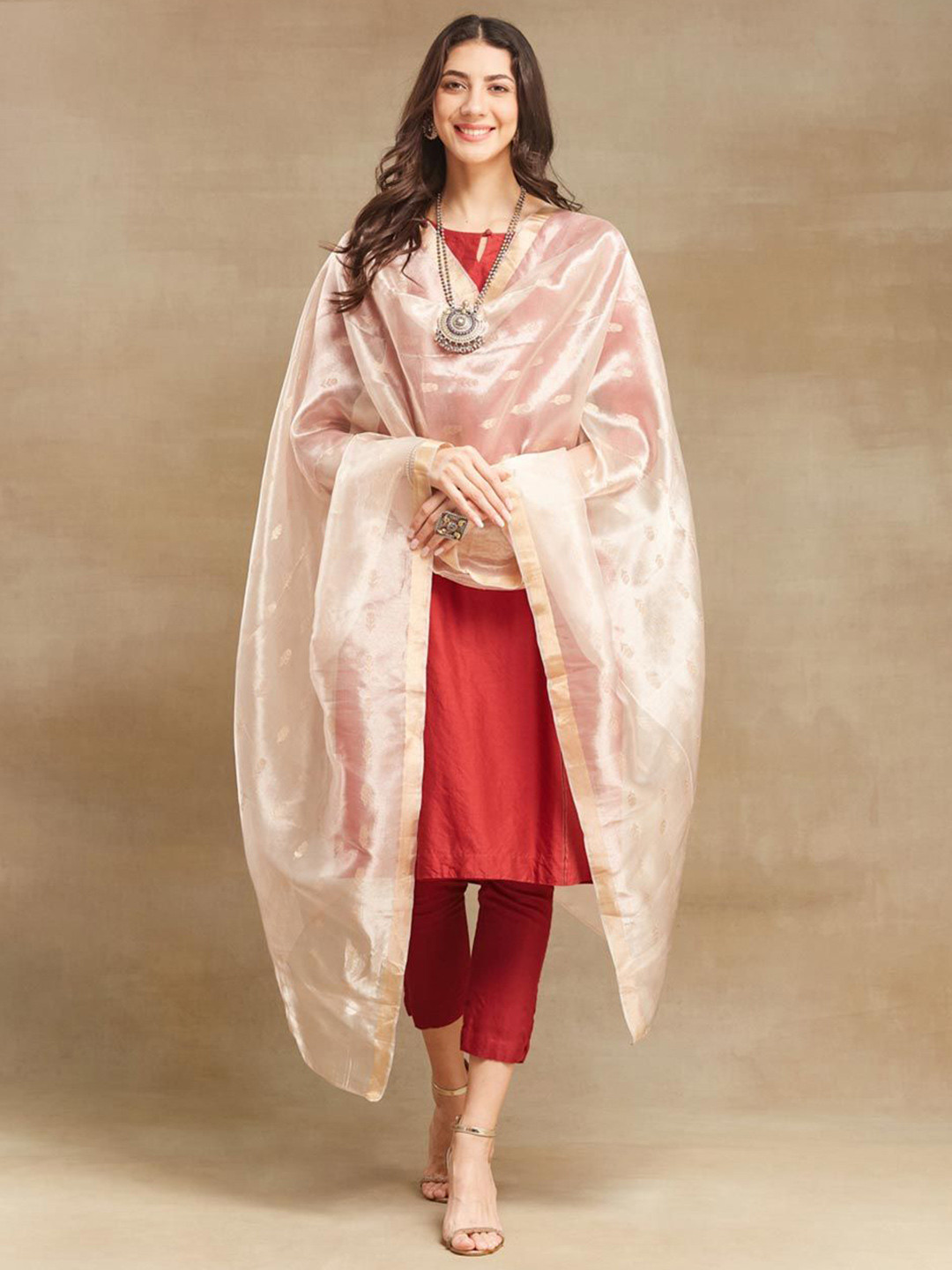 

Fabindia Woven Design Dupatta, Off white