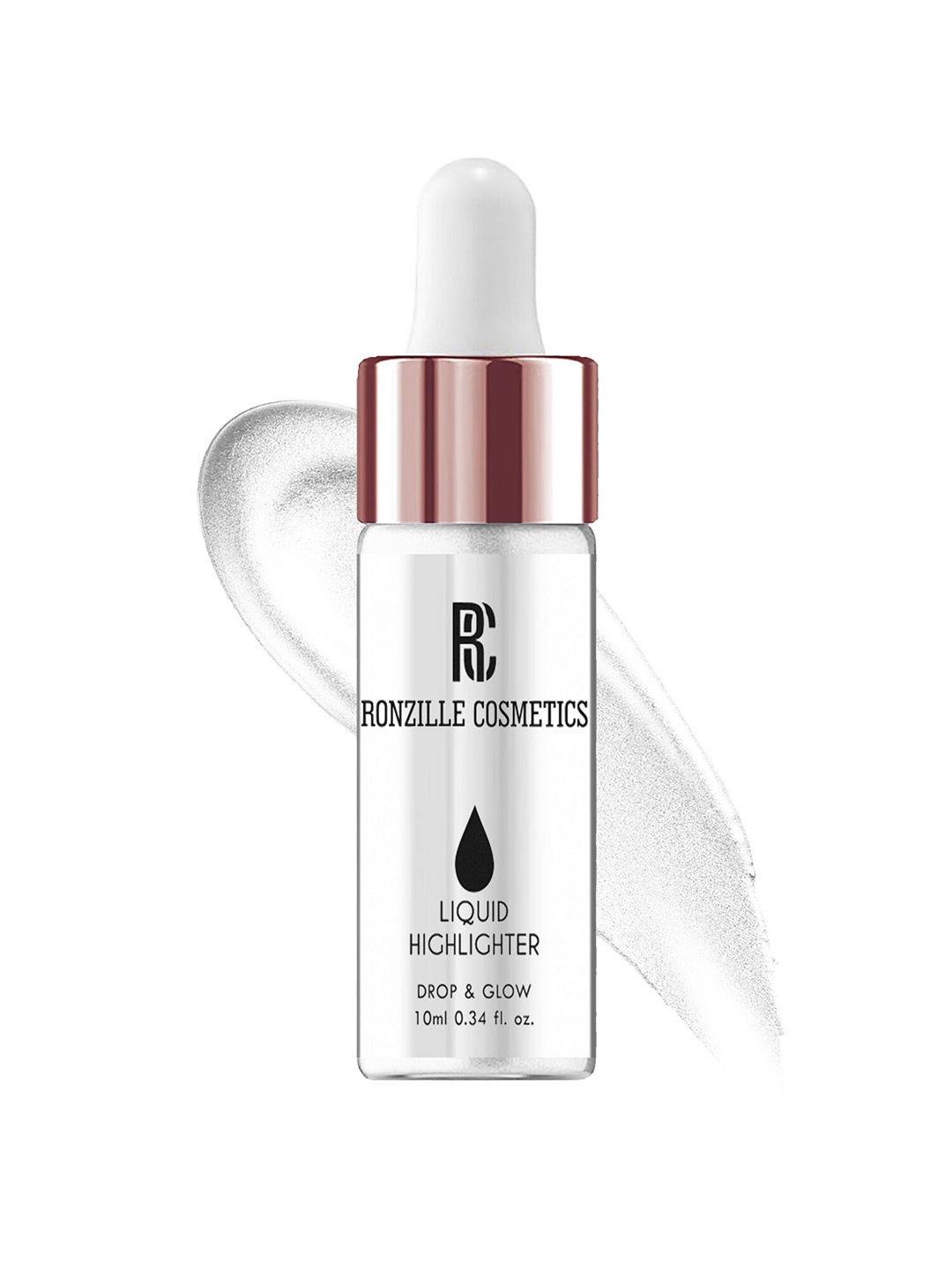 

Ronzille Drop & Glow Liquid Illuminator Face & Body Highlighter 10ml - Silver 02