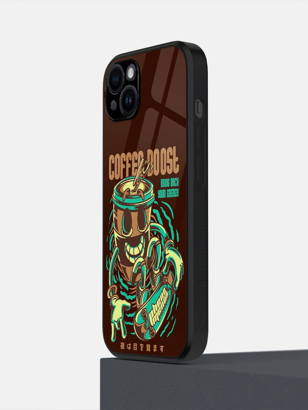 

macmerise Quirky Printed iPhone 14 Plus Back Case Mobile Accessories, Coffee brown