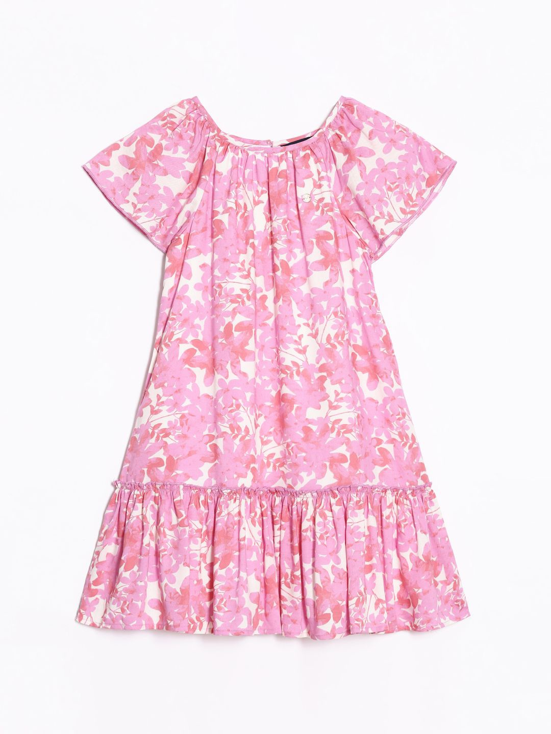 

Allen Solly Junior Girls Floral Printed A-Line Dress, Pink