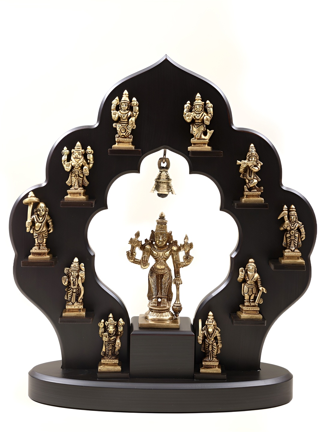 

Exotic India Gold Toned & Black Religious Idol Showpiece