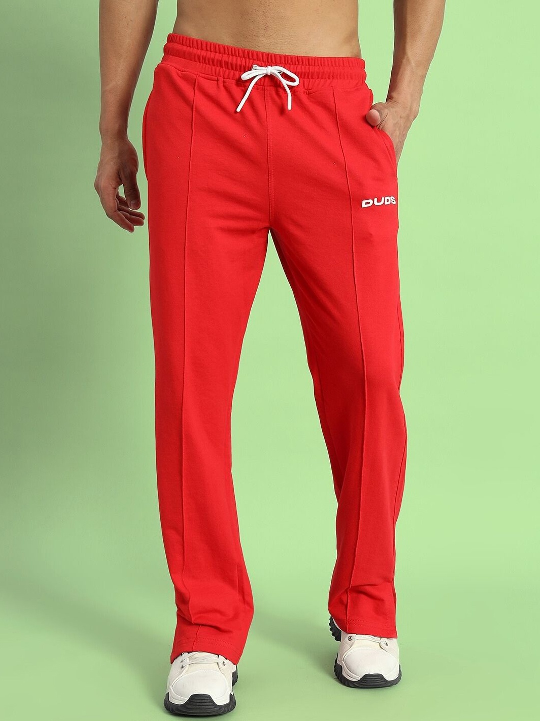 

WEARDUDS Men Relaxed-Fit Track Pants, Red