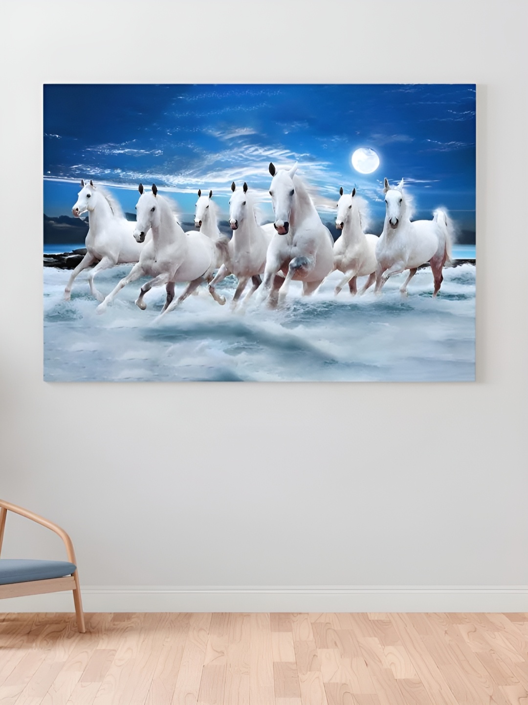 

CLAWCRAFTS Blue and White Wooden Birds and Animals Wall Paintings