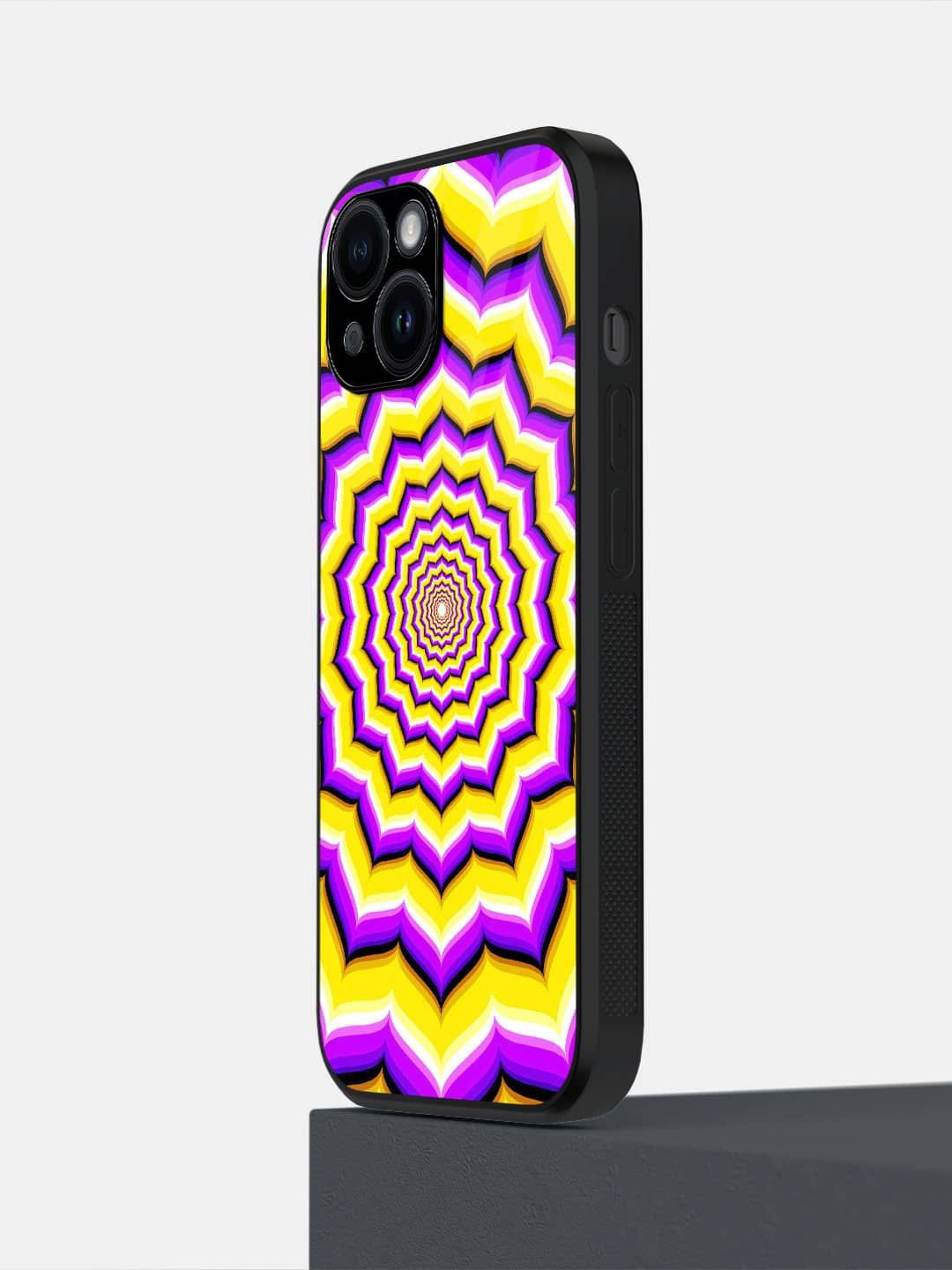 

macmerise Geometric Printed iPhone 14 Back Case Mobile Accessories, Purple