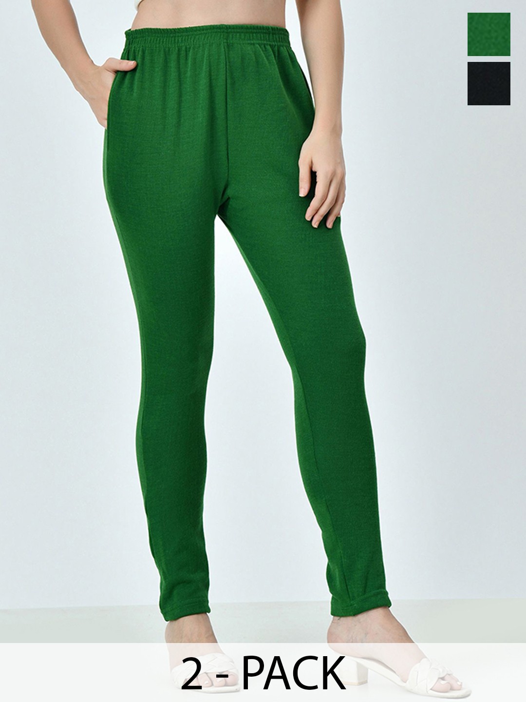 

BAESD Pack Of 2 Ankle-Length Leggings, Green