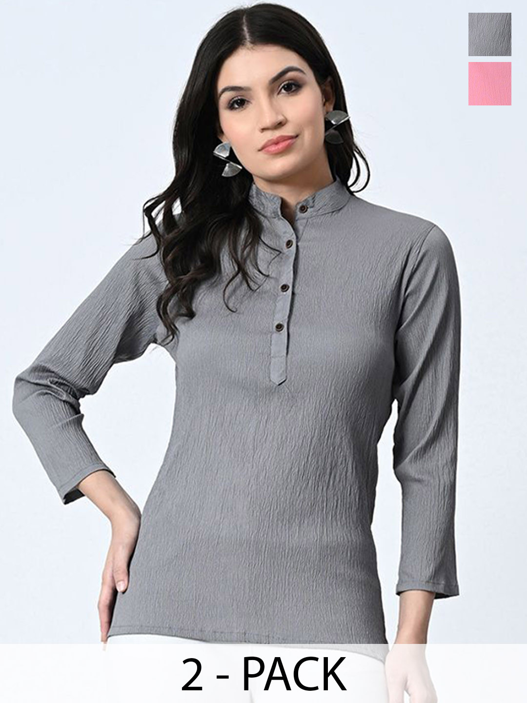 

BAESD Women Geometric Thread Work Crepe Kurta, Multi