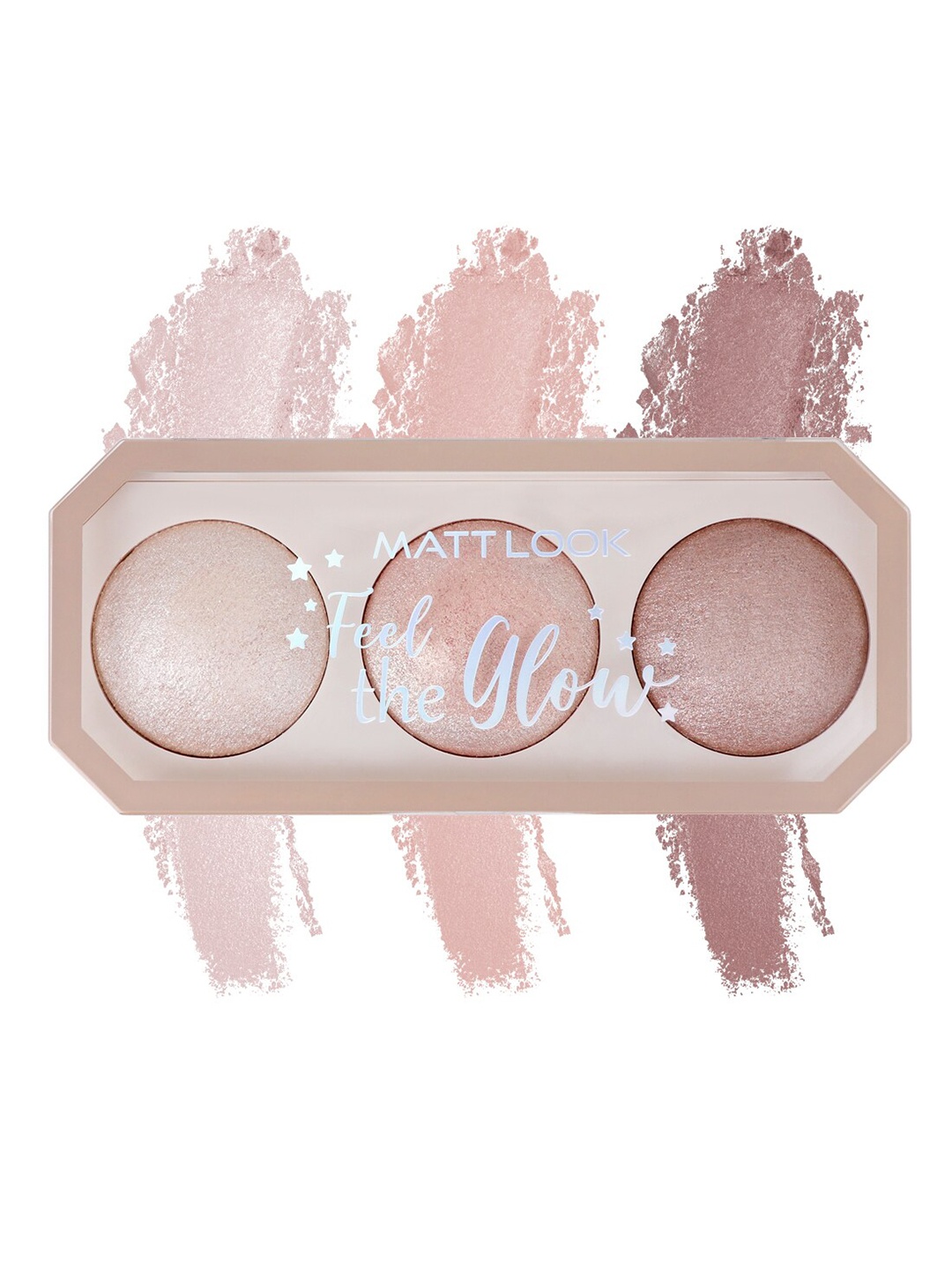 

MATTLOOK Feel The Glow Baked Trio Highlighter - Beaming beauty, Pink