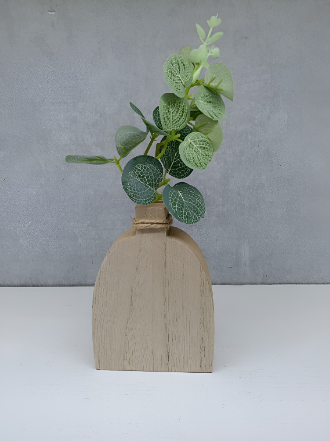 

Art Street Brown & Green Hanging Vase With Eucalyptus Artificial Plant