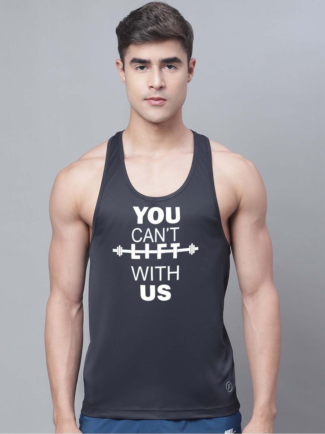 

Friskers Printed Breathable Sports Vest 260724MA651-1884-01, Black