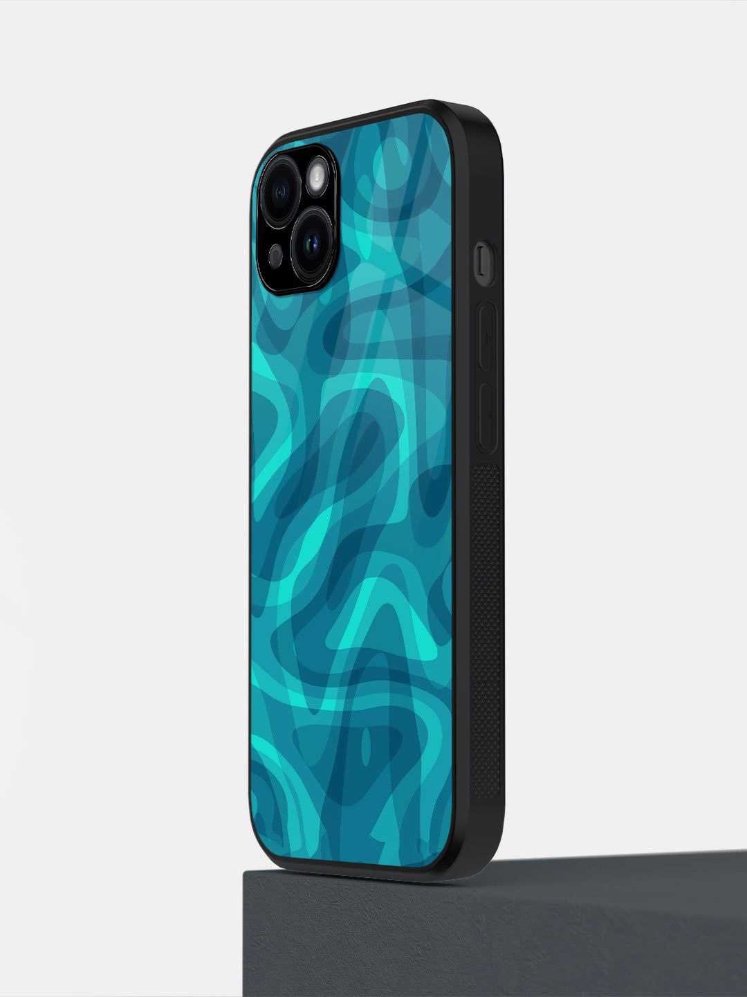 

macmerise Abstract Printed iPhone 14 Plus Back Case Mobile Accessories, Blue