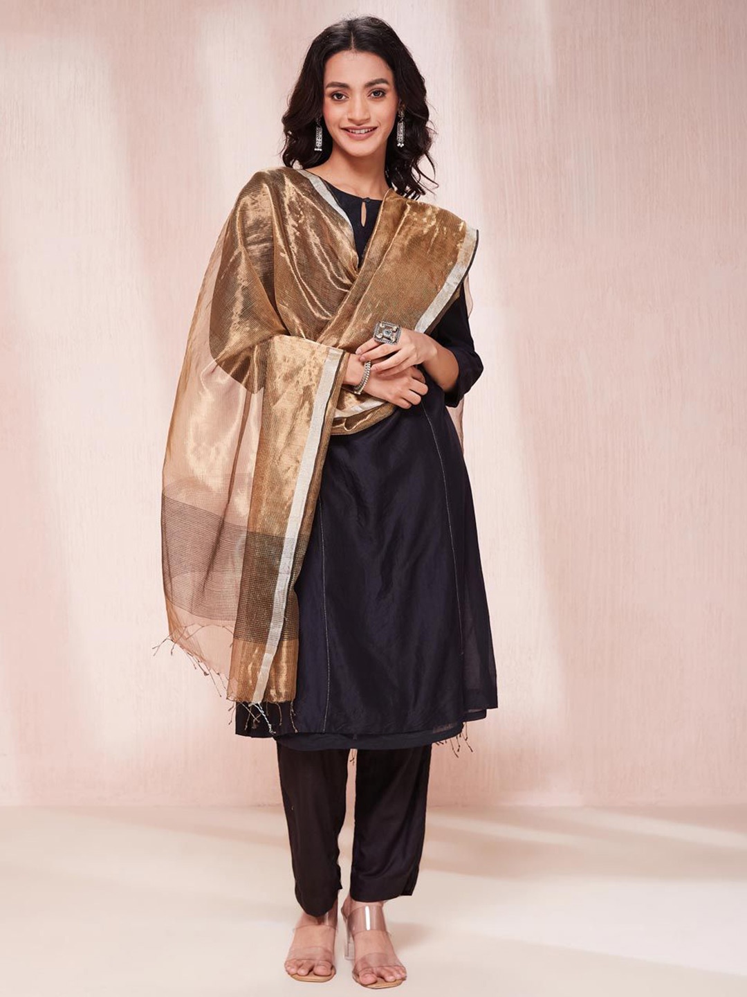 

Fabindia Woven Design Dupatta, Gold