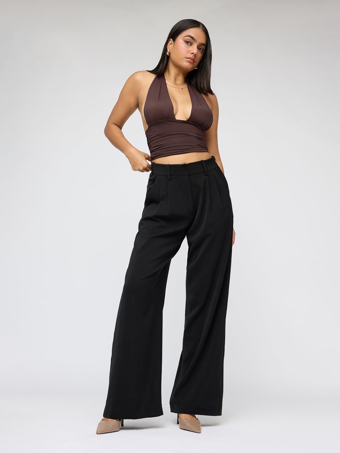 

FREAKINS Ebonite Black Adjustable Korean Pants