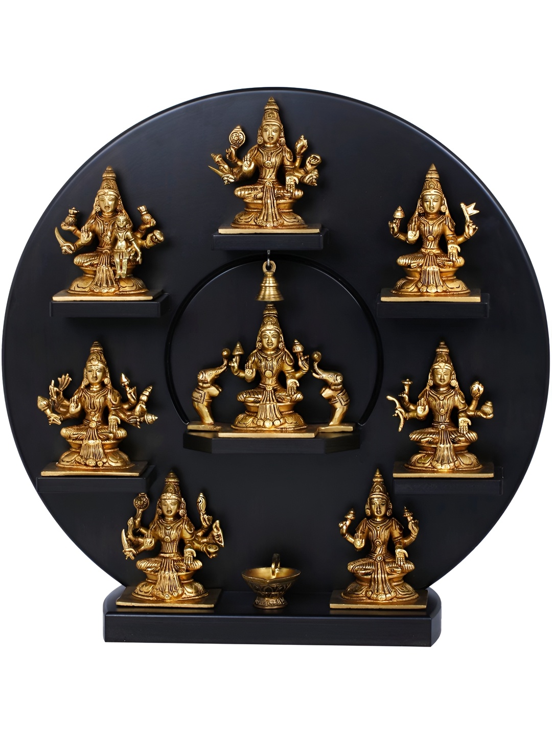 

Exotic India Gold-Toned & Black Ashtalakshmi Religious Idol Showpiece