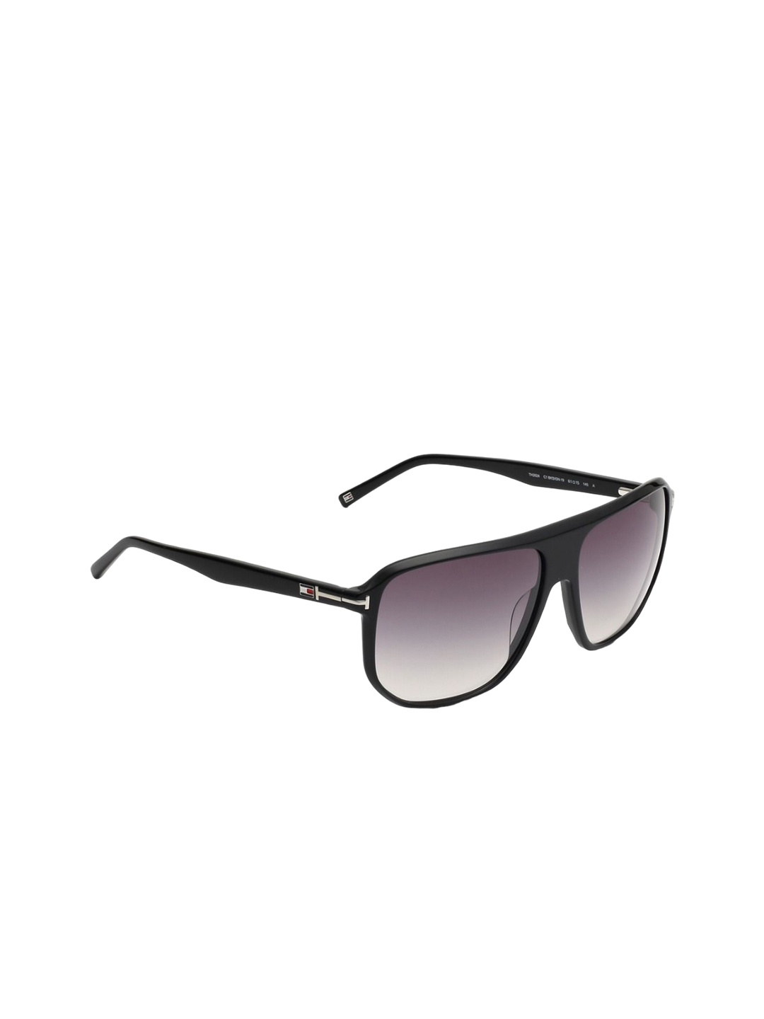 

Tommy Hilfiger Men Aviator Sunglasses with UV Protected Lens TH 2624 C1 BKSIGN 61 S, Black