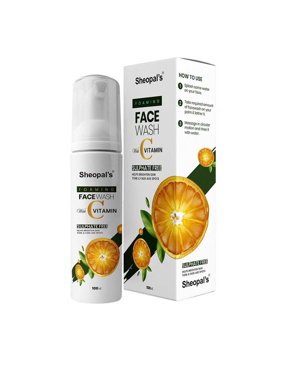 

Sheopal's Vitamin C Foaming Face Wash For Brighten & Even Skin Tone 100ml, White