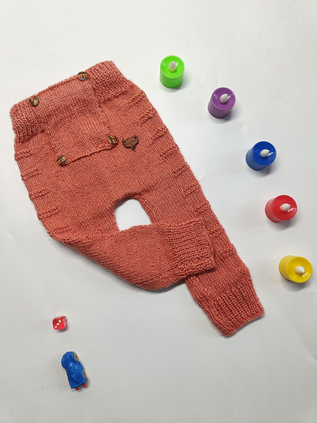 

ShilpShakti Kids Knitted Thermal Bottoms, Orange