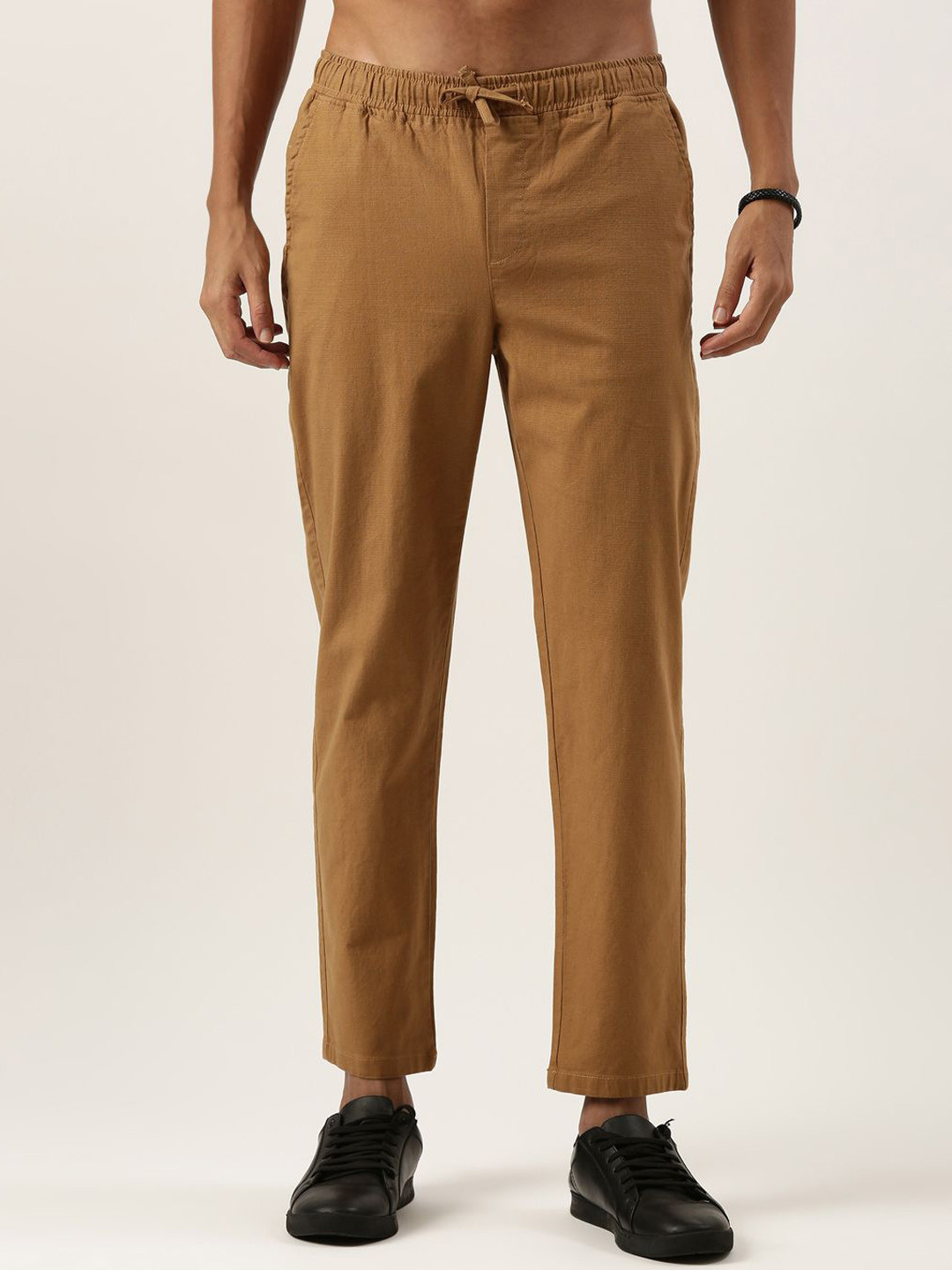 

Roadster The Lifestyle Co. Men Cotton Linen Trouser, Khaki