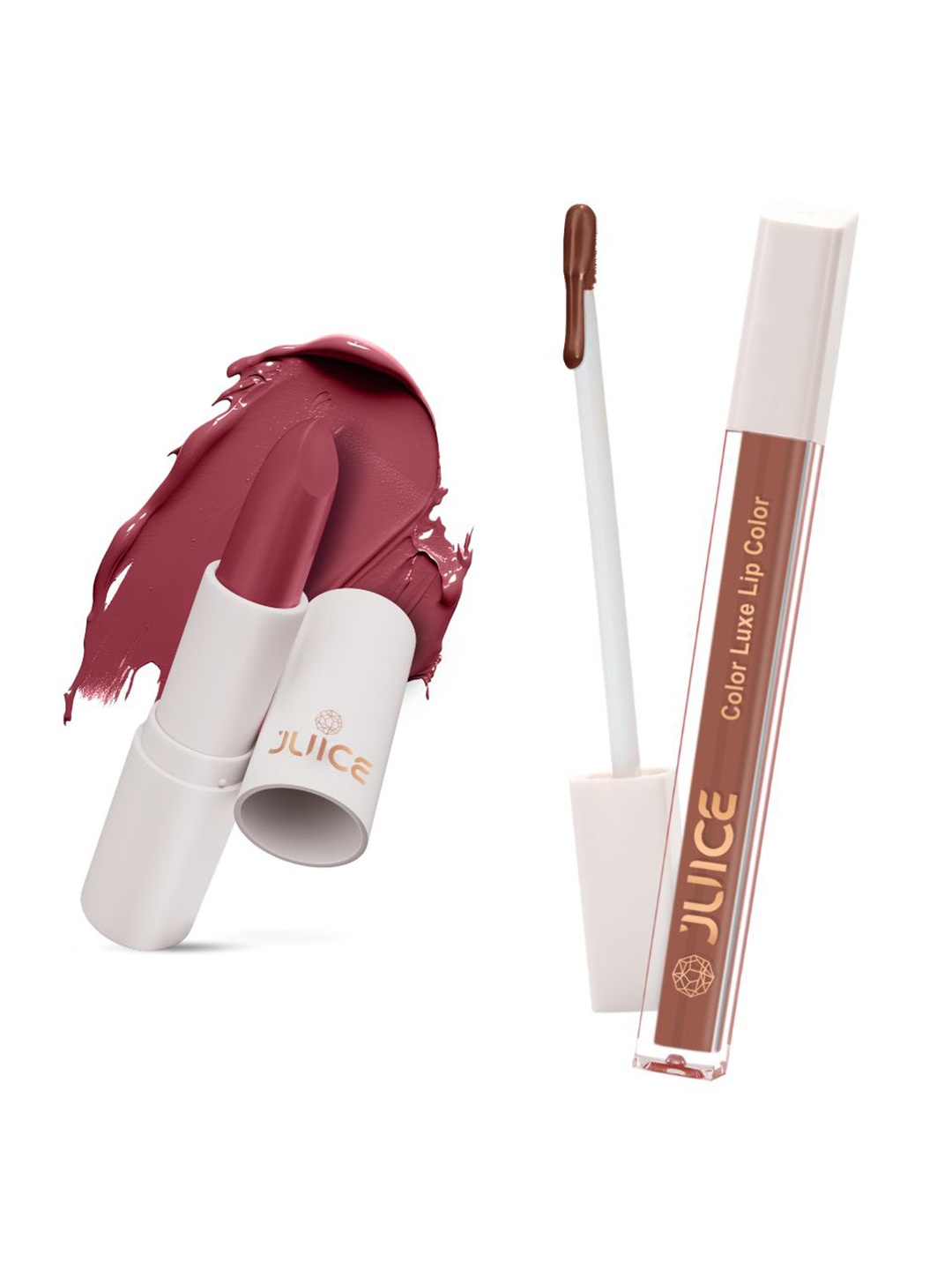 

JUICE Set of Color Luxe Lip Color 2.5ml & Kiss Sensation Lipstick 4g - Shade M15 & M11, Pink