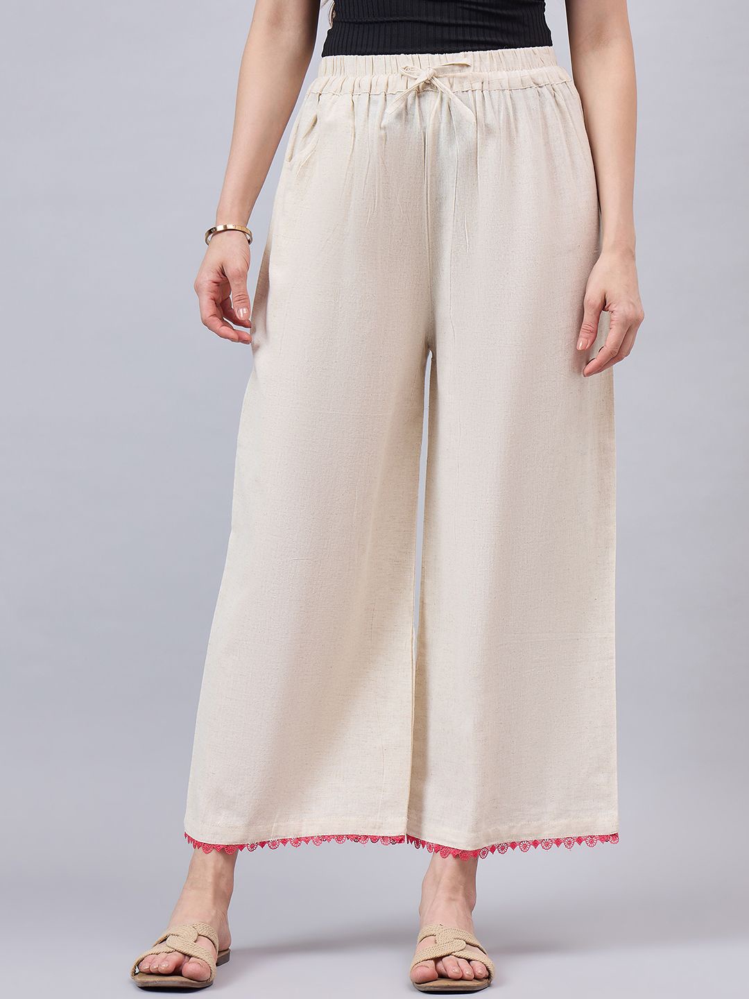

THE PAJAMA FACTORY Women Palazzos, Off white