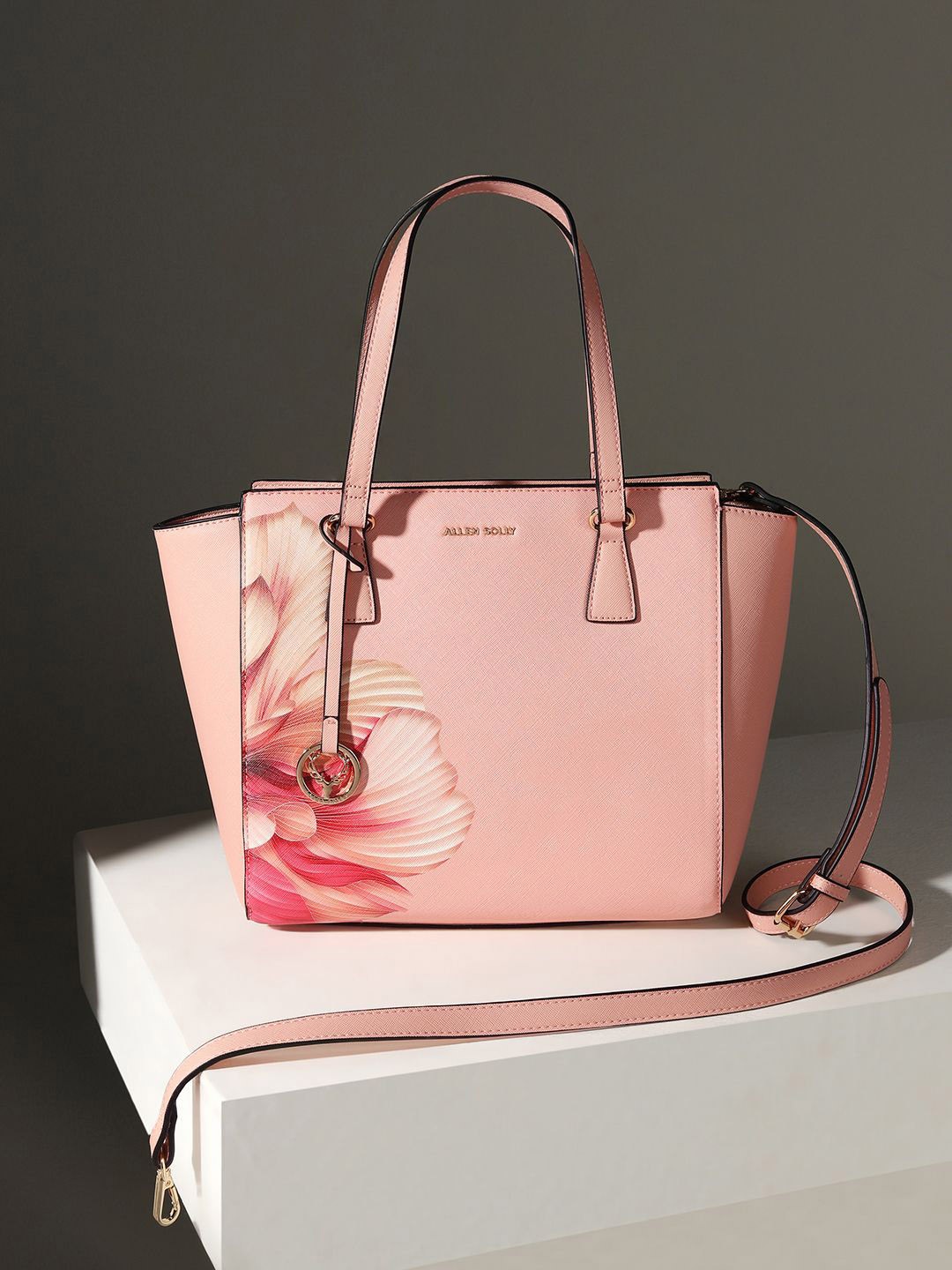 

Allen Solly Woman Floral Printed Swagger Shoulder Bag, Peach