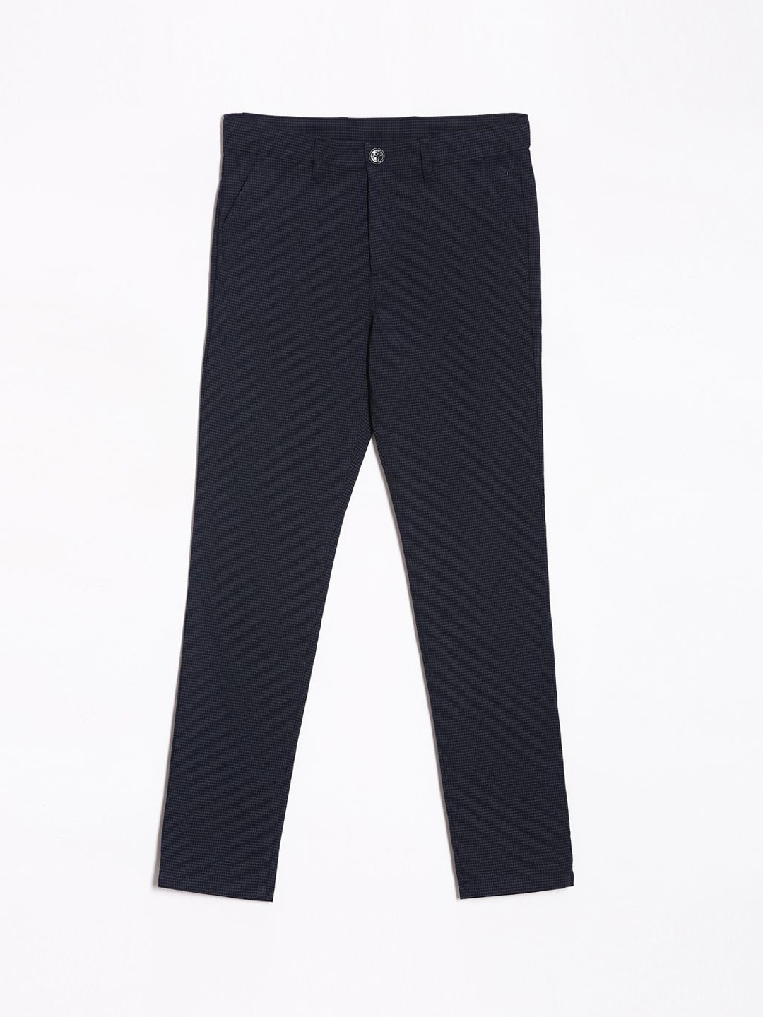 

Allen Solly Junior Boys Slim Fit Textured Trousers, Navy blue