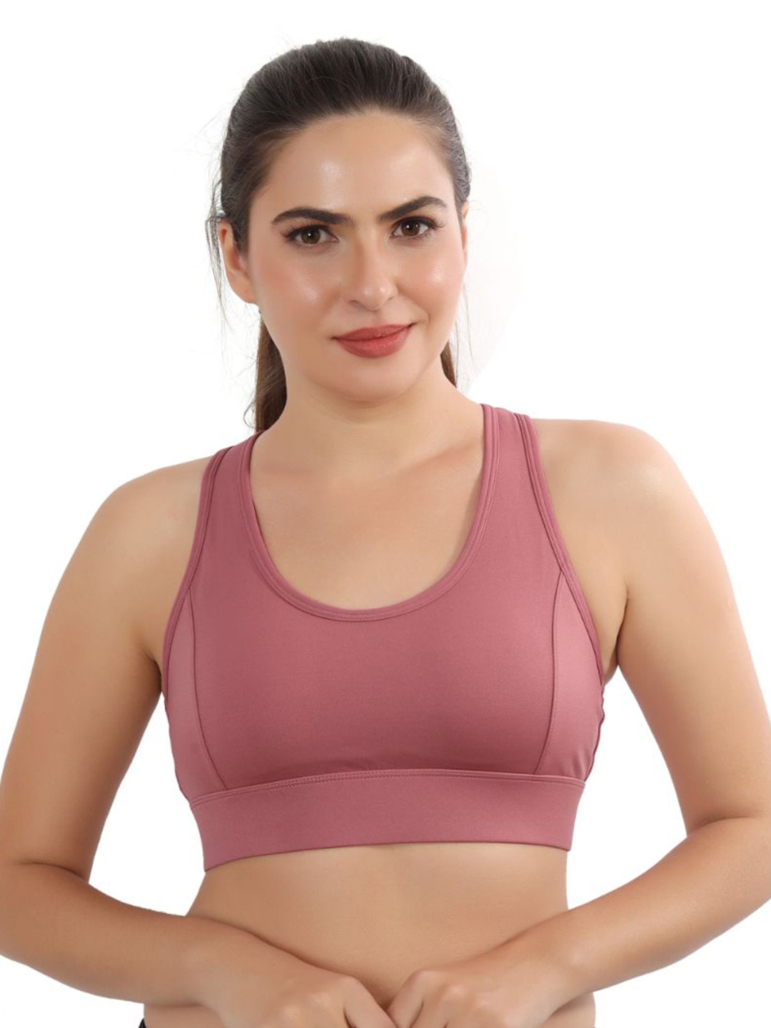 

Bella Voste Full Coverage Removable Padding High Support Dry Fit Sport Bra, Pink