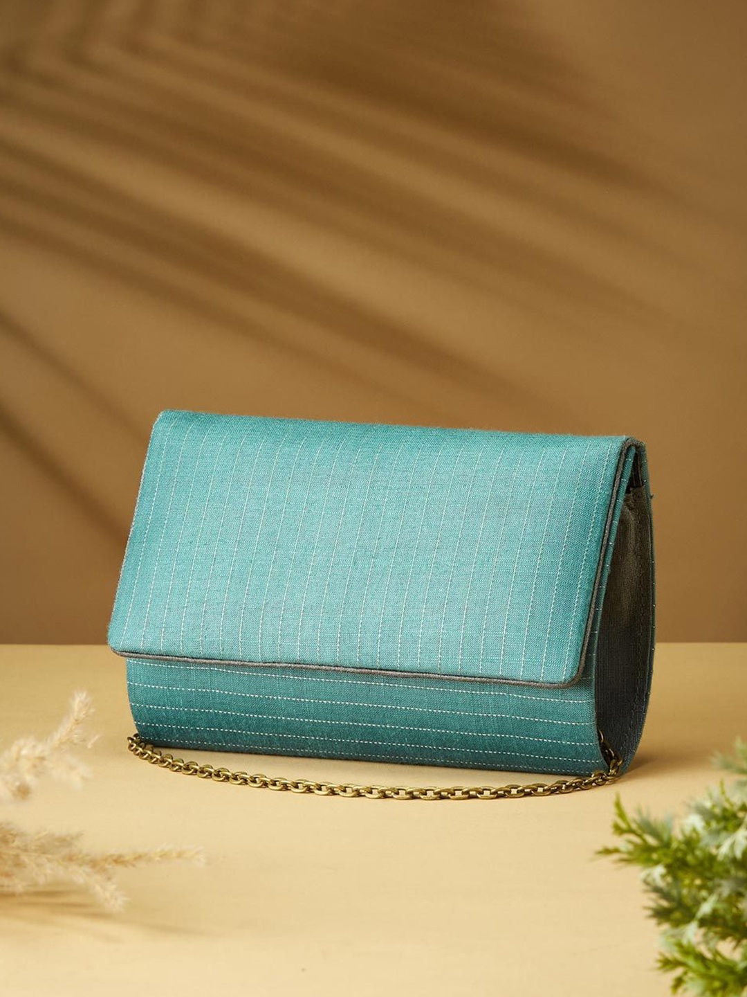 

Fabindia Textured Purse Clutch, Blue