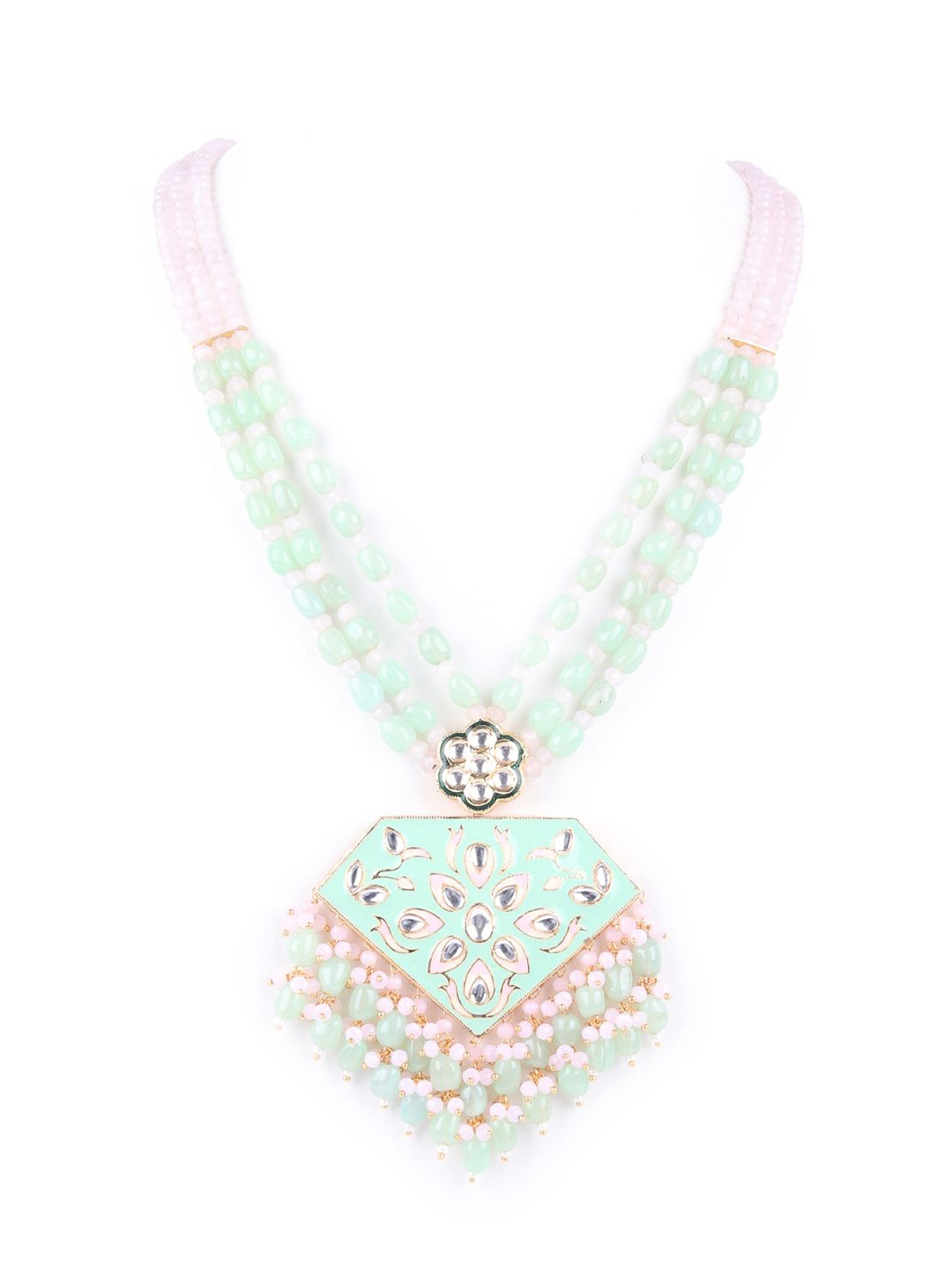 

ODETTE Beaded Choker Necklace, Sea green