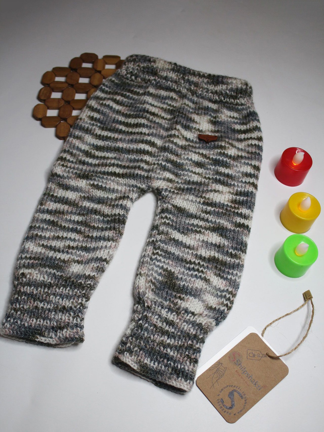 

ShilpShakti Kids Printed Knitted Thermal Bottoms, Grey