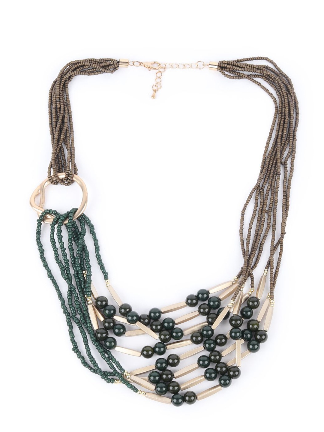 

ODETTE Beaded Choker Necklace, Green