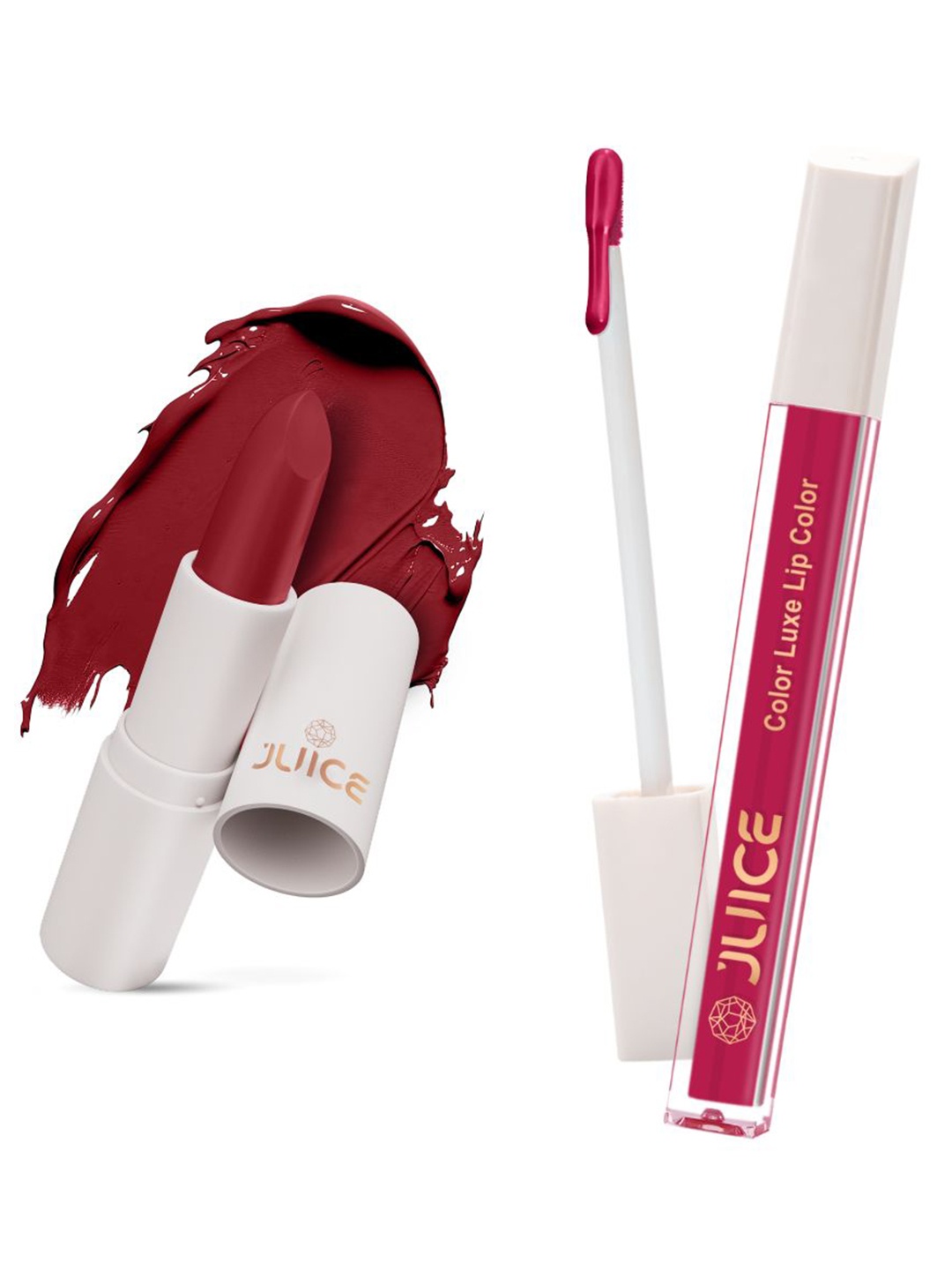 

JUICE Set of Color Luxe Lip Color 2.5ml & Kiss Sensation Lipstick 4g - Shade M09 & M05, Pink