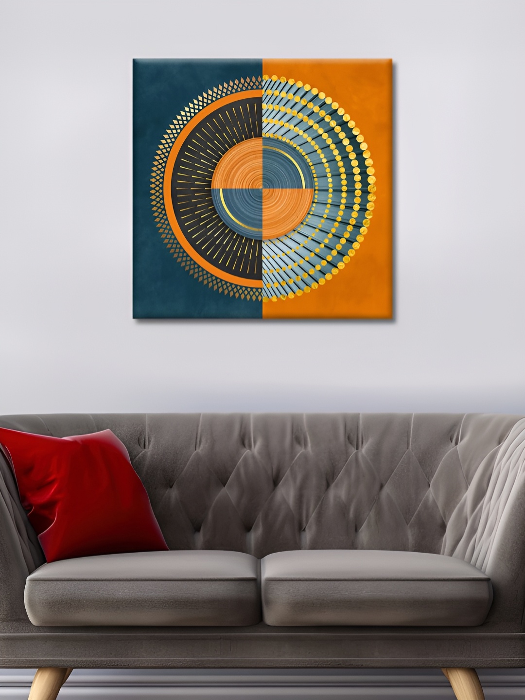 

OLIVE TREE Navy Blue & Orange 1 Piece Other Wall Art