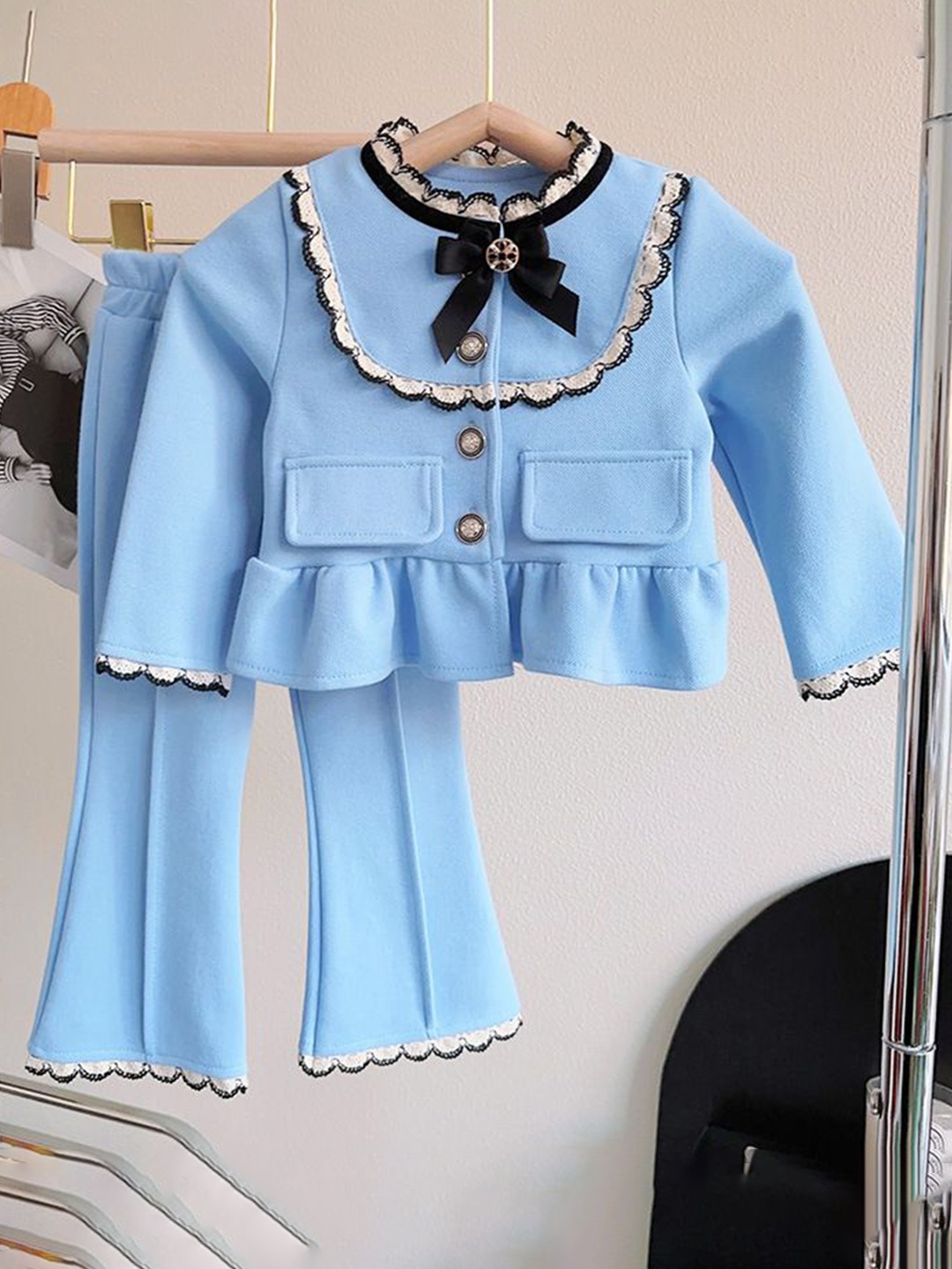 

TrendyKid Girls Top With Trousers, Blue