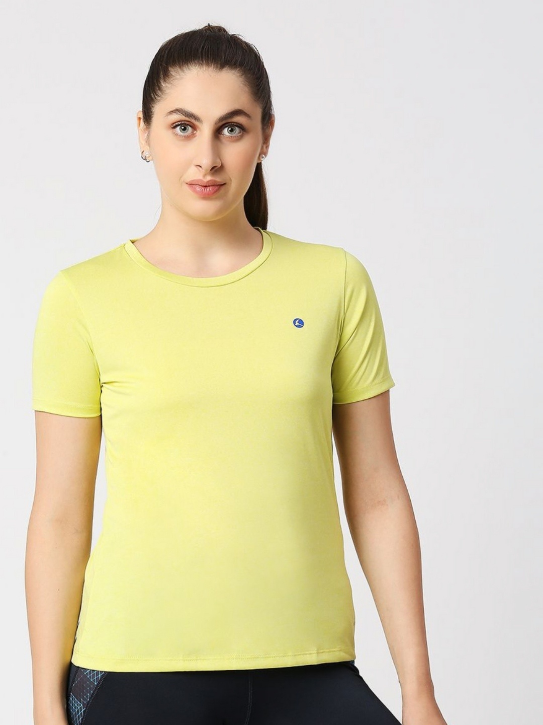 

Lovable Sport Women Solid Round Neck T-Shirt, Yellow
