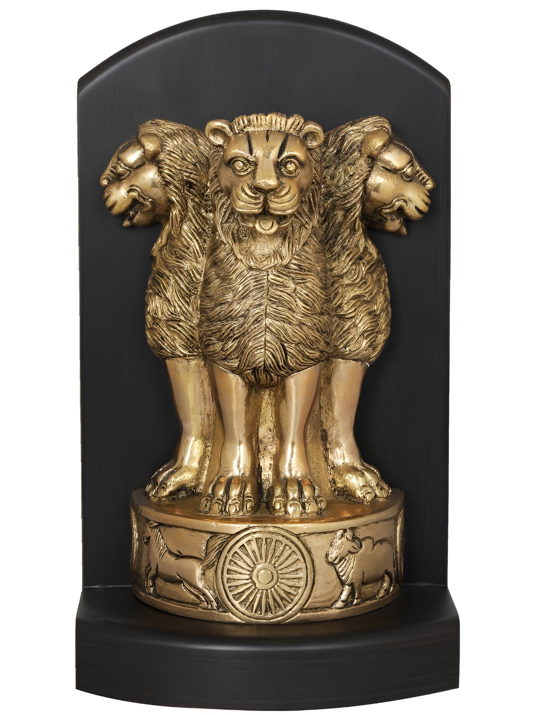 

Exotic India Gold Toned & Black Brass Curio Showpiece